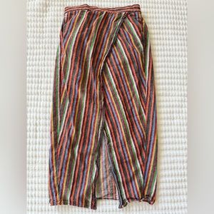 Madewell Multicolor Striped Midi Skirt